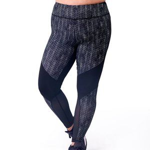 Women's Rainbeau Curves Geometric Francesca Leggings Plus Size 22/24 Black/Gray